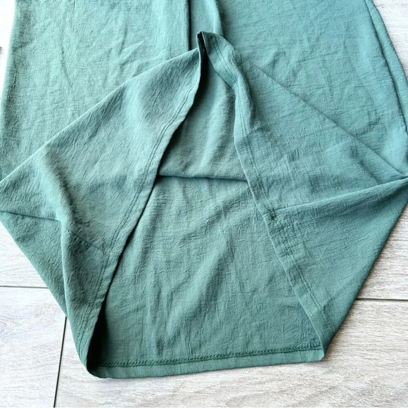 Zara Green V Neck Long Sleeve Shift Dress - Picture 9 of 15